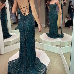 Sherri Hill Prom Dress Teal/Emerald Green